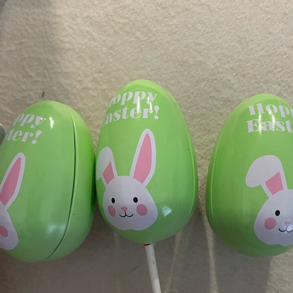SEE'S CANDIES Lot of 3 Happy Easter Lollipop Covers Bunny Egg Spring Pastel NEW - Picture 2 of 4